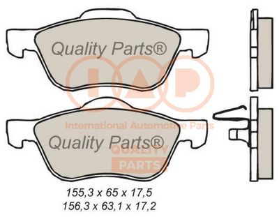 70413181 IAP QUALITY PARTS Комплект тормозных колодок, дисковый тормоз