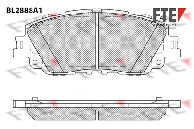 BL2888A1 FTE Комплект тормозных колодок, дисковый тормоз
