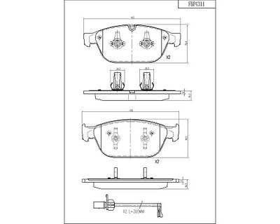 FBP4311 FI.BA Комплект тормозных колодок, дисковый тормоз