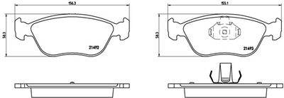 P86024 BREMBO Комплект тормозных колодок, дисковый тормоз