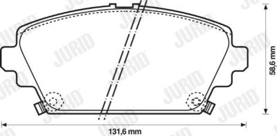 572429J JURID Комплект тормозных колодок, дисковый тормоз