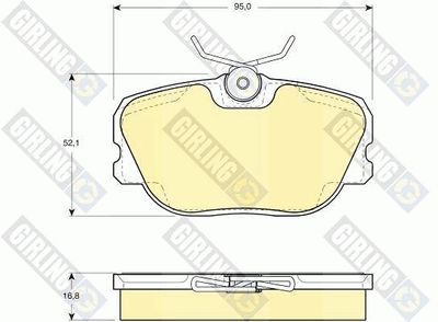 6104601 GIRLING Комплект тормозных колодок, дисковый тормоз
