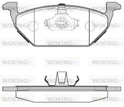 P733300 WOKING Комплект тормозных колодок, дисковый тормоз