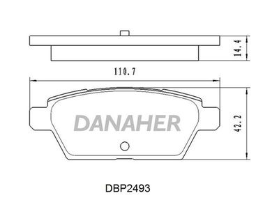 DBP2493 DANAHER Комплект тормозных колодок, дисковый тормоз