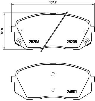 P30056 BREMBO Комплект тормозных колодок, дисковый тормоз