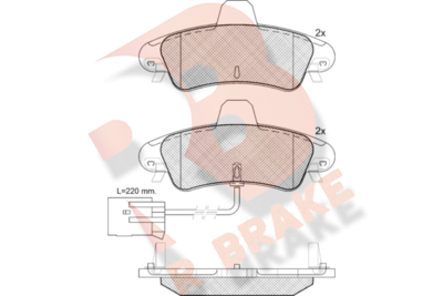 RB1735 R BRAKE Комплект тормозных колодок, дисковый тормоз