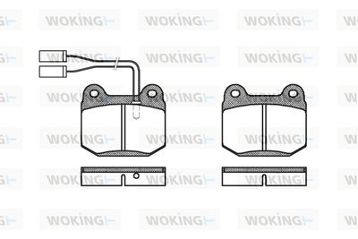 P114301 WOKING Комплект тормозных колодок, дисковый тормоз