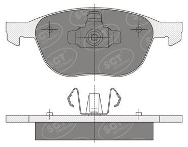 SP358PR SCT - MANNOL Комплект тормозных колодок, дисковый тормоз