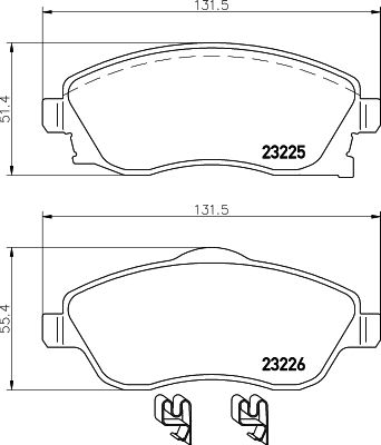 PCP1033 DON Комплект тормозных колодок, дисковый тормоз