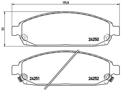 P37010 BREMBO Комплект тормозных колодок, дисковый тормоз