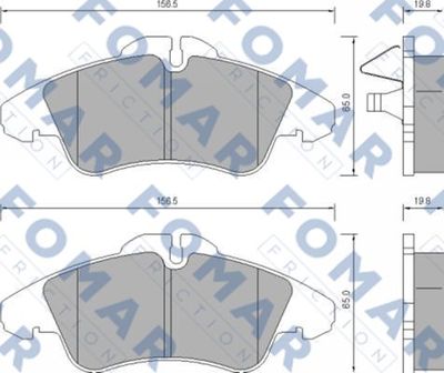 FO627281 FOMAR Friction Комплект тормозных колодок, дисковый тормоз