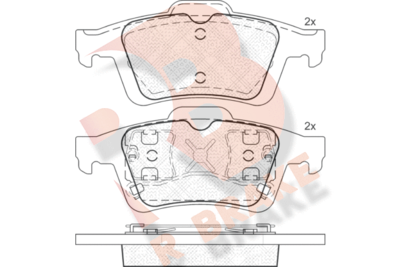 RB1743 R BRAKE Комплект тормозных колодок, дисковый тормоз