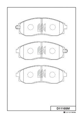 D11169M MK Kashiyama Комплект тормозных колодок, дисковый тормоз