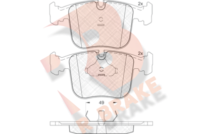 RB1628 R BRAKE Комплект тормозных колодок, дисковый тормоз