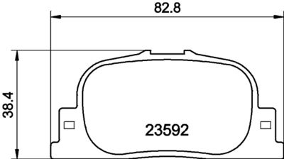 8DB355027731 HELLA Комплект тормозных колодок, дисковый тормоз