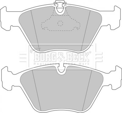 BBP1590 BORG & BECK Комплект тормозных колодок, дисковый тормоз