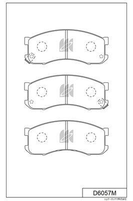 D6057M MK Kashiyama Комплект тормозных колодок, дисковый тормоз
