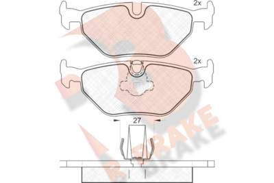 RB1141 R BRAKE Комплект тормозных колодок, дисковый тормоз