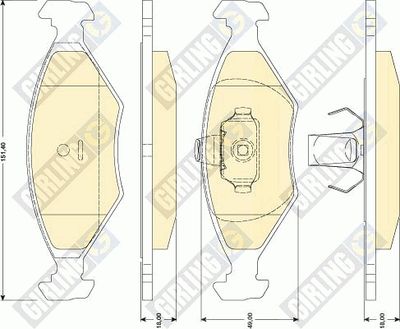 6117512 GIRLING Комплект тормозных колодок, дисковый тормоз
