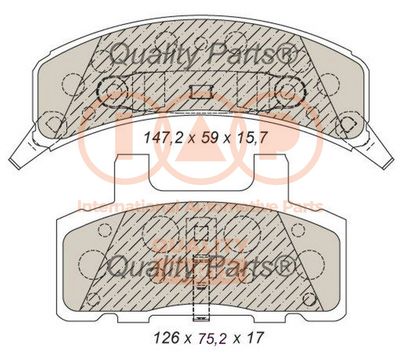 70401021 IAP QUALITY PARTS Комплект тормозных колодок, дисковый тормоз