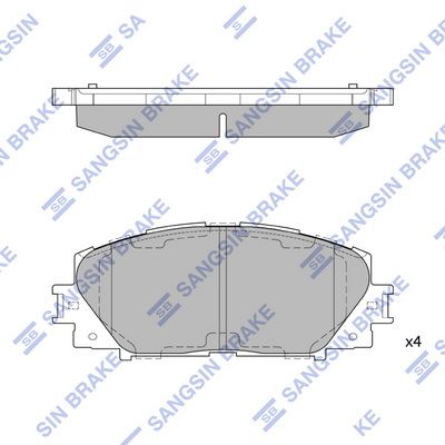 SP1377 Hi-Q Комплект тормозных колодок, дисковый тормоз