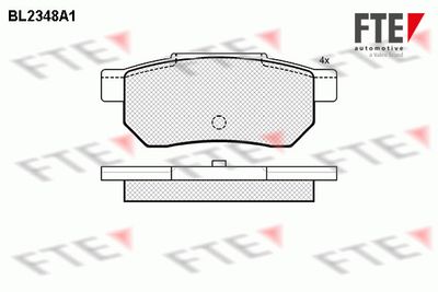BL2348A1 FTE Комплект тормозных колодок, дисковый тормоз