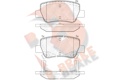 RB1916 R BRAKE Комплект тормозных колодок, дисковый тормоз