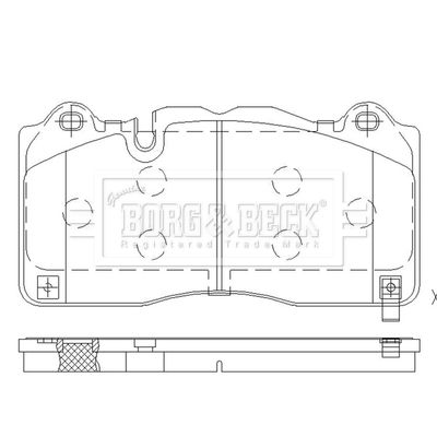 BBP2654 BORG & BECK Комплект тормозных колодок, дисковый тормоз