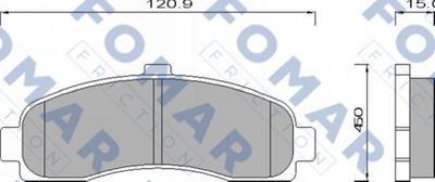 FO495981 FOMAR Friction Комплект тормозных колодок, дисковый тормоз