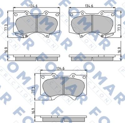 FO932081 FOMAR Friction Комплект тормозных колодок, дисковый тормоз