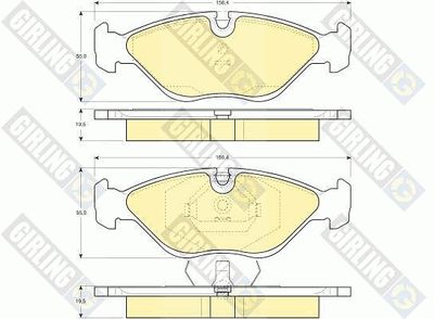 6109692 GIRLING Комплект тормозных колодок, дисковый тормоз