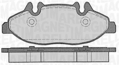 363916060329 MAGNETI MARELLI Комплект тормозных колодок, дисковый тормоз