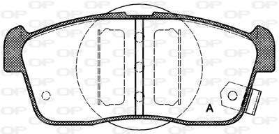 BPA072402 OPEN PARTS Комплект тормозных колодок, дисковый тормоз