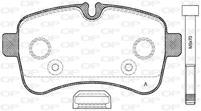 BPA128200 OPEN PARTS Комплект тормозных колодок, дисковый тормоз