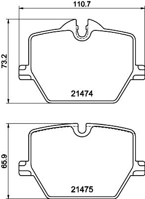 8DB355040601 HELLA PAGID Комплект тормозных колодок, дисковый тормоз