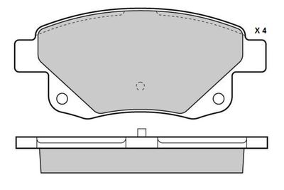 121275 E.T.F. Комплект тормозных колодок, дисковый тормоз