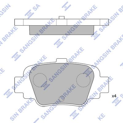 SP1630 Hi-Q Комплект тормозных колодок, дисковый тормоз