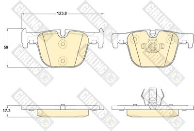 6119372 GIRLING Комплект тормозных колодок, дисковый тормоз