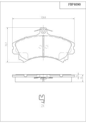 FBP4090 FI.BA Комплект тормозных колодок, дисковый тормоз