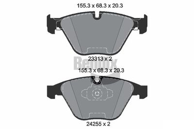 BPD1065 BENDIX Braking Комплект тормозных колодок, дисковый тормоз