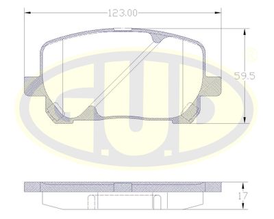 GBP880151 G.U.D. Комплект тормозных колодок, дисковый тормоз