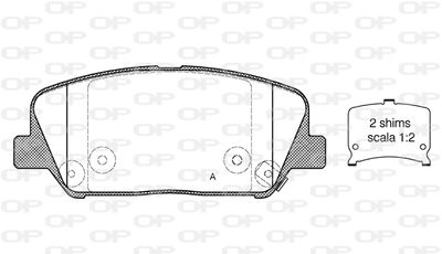 BPA139812 OPEN PARTS Комплект тормозных колодок, дисковый тормоз