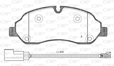 BPA160202 OPEN PARTS Комплект тормозных колодок, дисковый тормоз