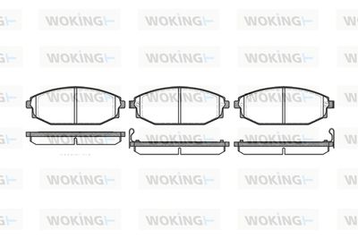 P634302 WOKING Комплект тормозных колодок, дисковый тормоз