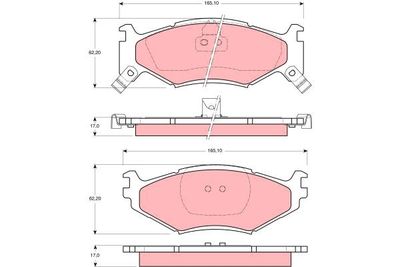 GDB1157 TRW Комплект тормозных колодок, дисковый тормоз