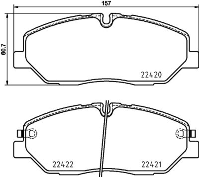 8DB355025751 HELLA PAGID Комплект тормозных колодок, дисковый тормоз