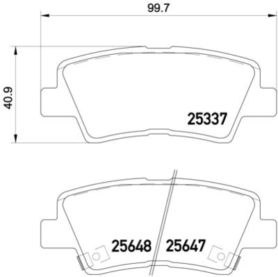 P30054 BREMBO Комплект тормозных колодок, дисковый тормоз