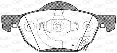 BPA106802 OPEN PARTS Комплект тормозных колодок, дисковый тормоз