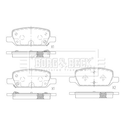 BBP2863 BORG & BECK Комплект тормозных колодок, дисковый тормоз