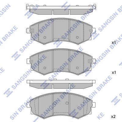 SP1111 Hi-Q Комплект тормозных колодок, дисковый тормоз